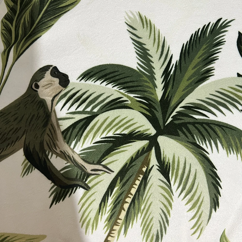 ESSIE HOME тропические животные обезьяна банан дерево Пальма цифровой принт