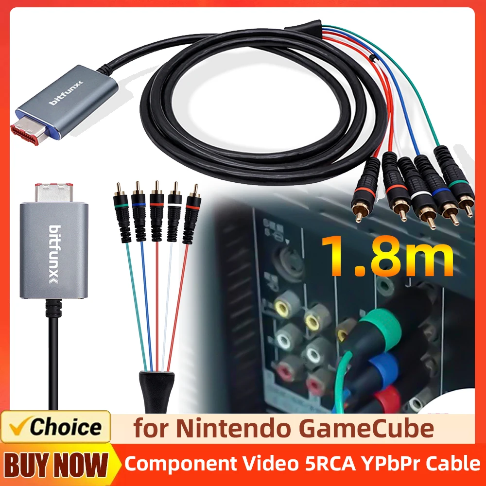 1 8 м компонентный кабель видеоадаптер 5RCA YPbPr для игровой консоли NGC цифровой