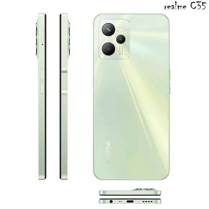 global version realme c35 smartphone unisoc t616 processor octa core 6 6 fhd 50mp ai triple camera 18w 5000mah mobile phones free global shipping
