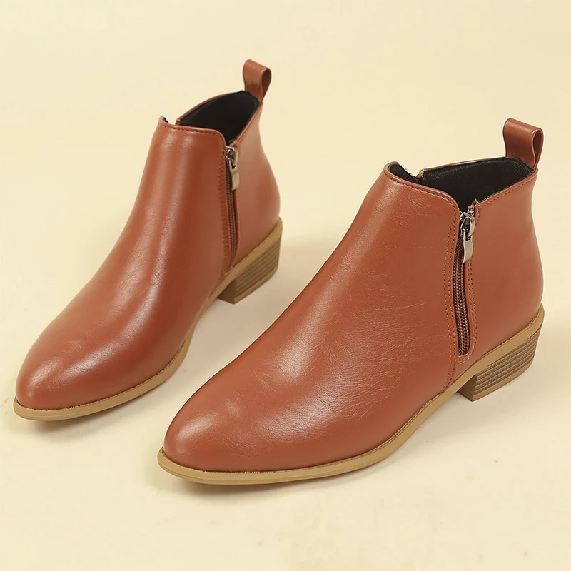 

Ankle Mid Heels Women Chelsea Boots Pointed Toe Casual Sexy Muejr Shoes Winter 2024 New Designer Fashion Elegant Botas Mujer
