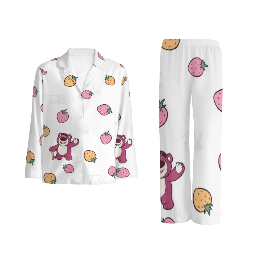Белая пижама Disney Strawberry Bear выбранные узоры Minso милый стиль