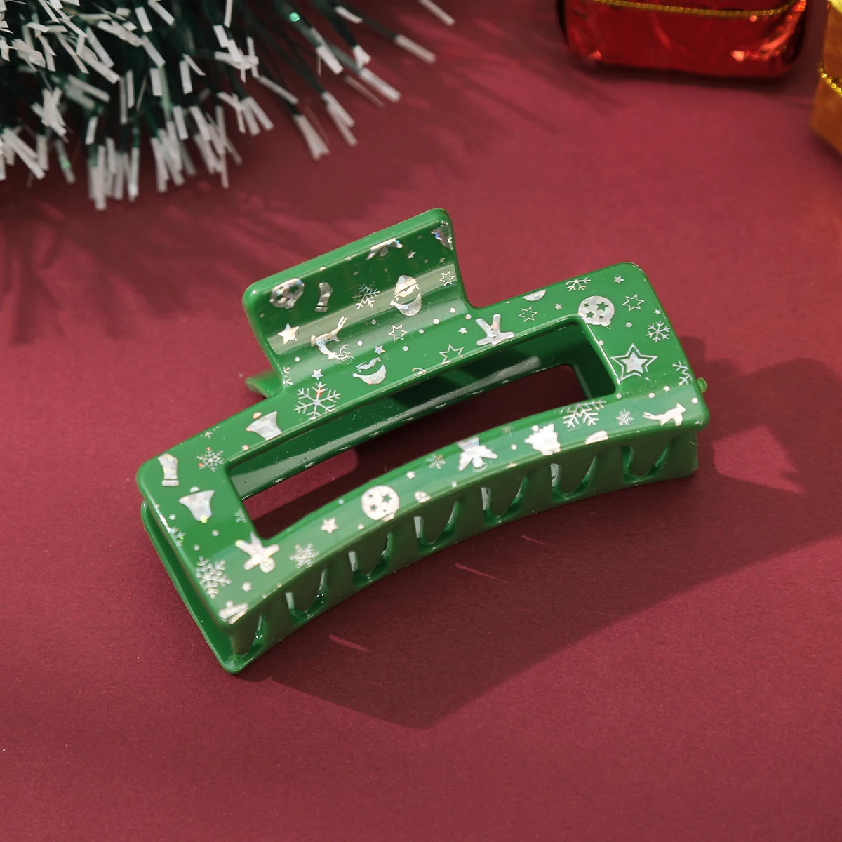 Пластиковые заколки для волос в Корейском стиле женщин и девочек Рождественская