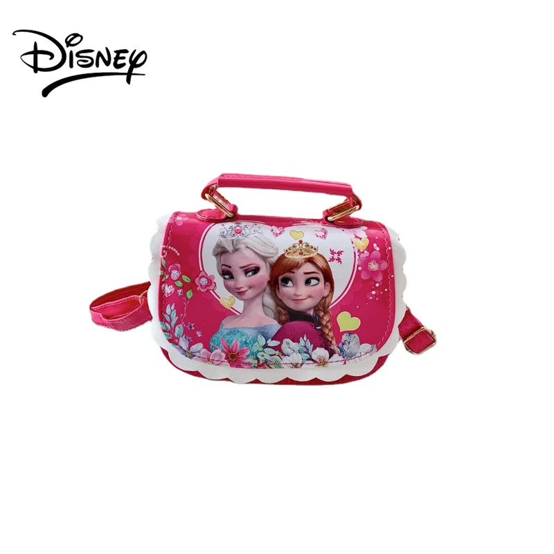Disney Frozen Princess Shoulder Bag for Girl Kid Cute Cartoon Crossbody Bag Waterproof Large Capacity Portable Mini Bag
