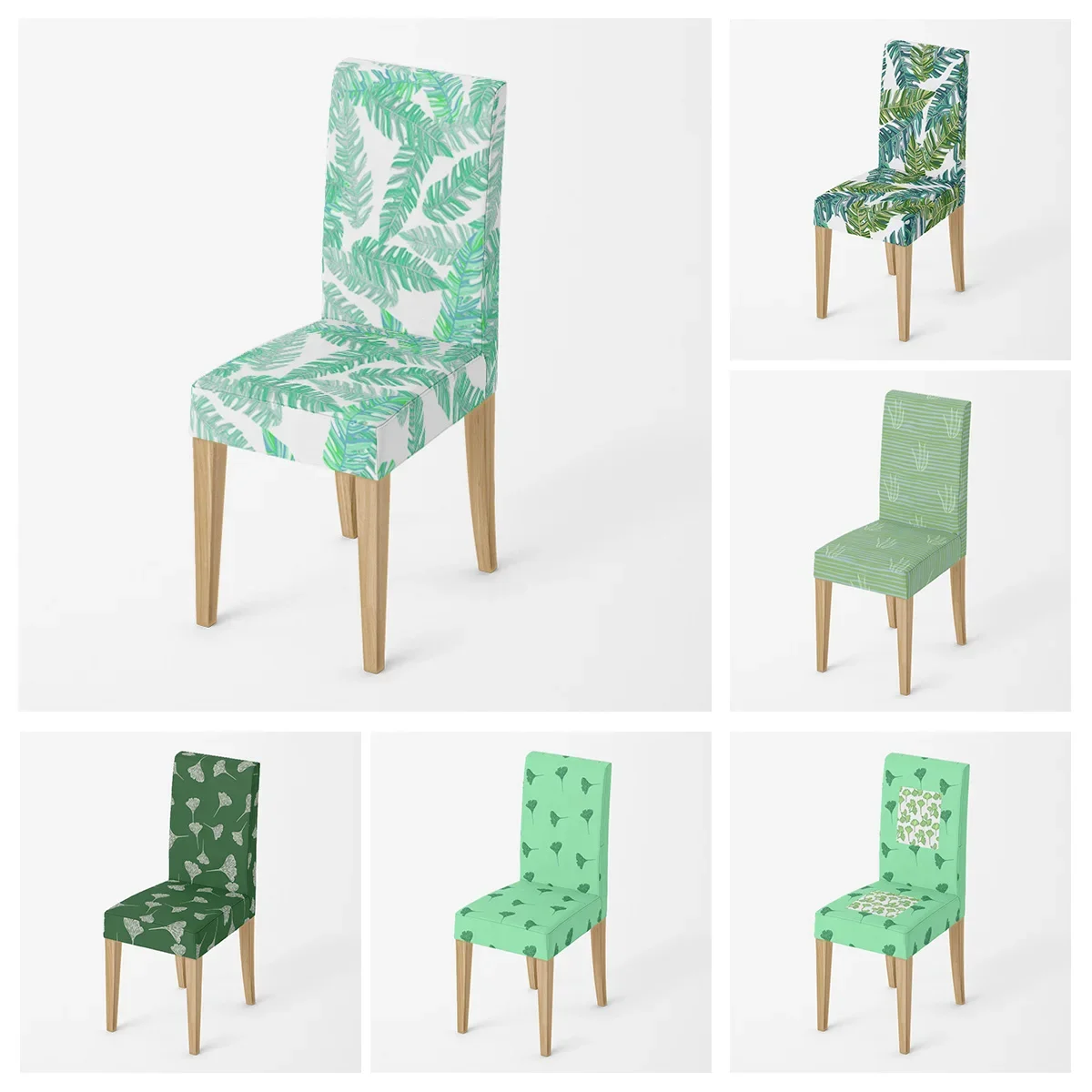 Чехлы на домашние стулья кухонные регулируемые обеденные эластичные тканевые