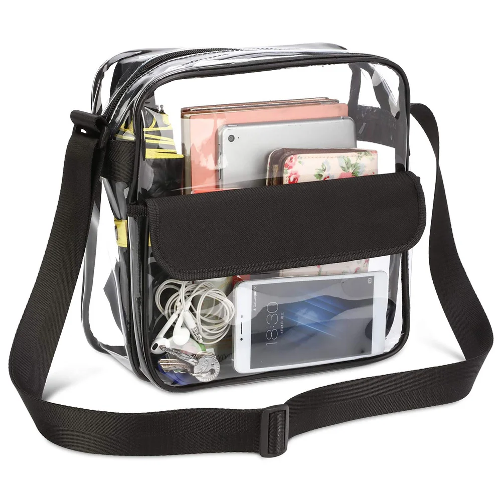 

Women's Clear Crossbody Bag Adjustable Long Strap Transparent Pack Casual Outdoor Simple Style Shoulder Bag