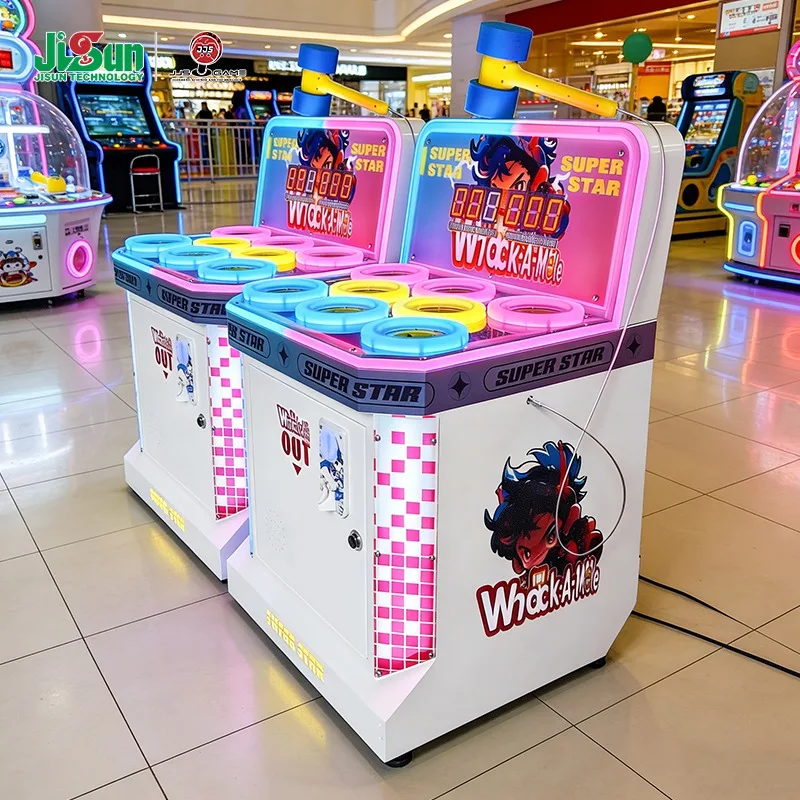Фото Новый мини-автомат для игры в «Ударь крота» с монетоприемником и игровой панелью с датчиками движения для игровых центров, гарантия 1 год. №1