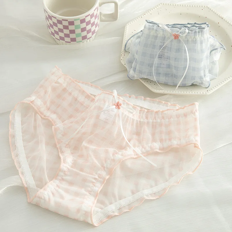 

L-XL Women's Underwear Panty Sexy Lace Panties Girls' Mid Rise Seamless Briefs Fashion Hollow Out Female Underpants Lingerie