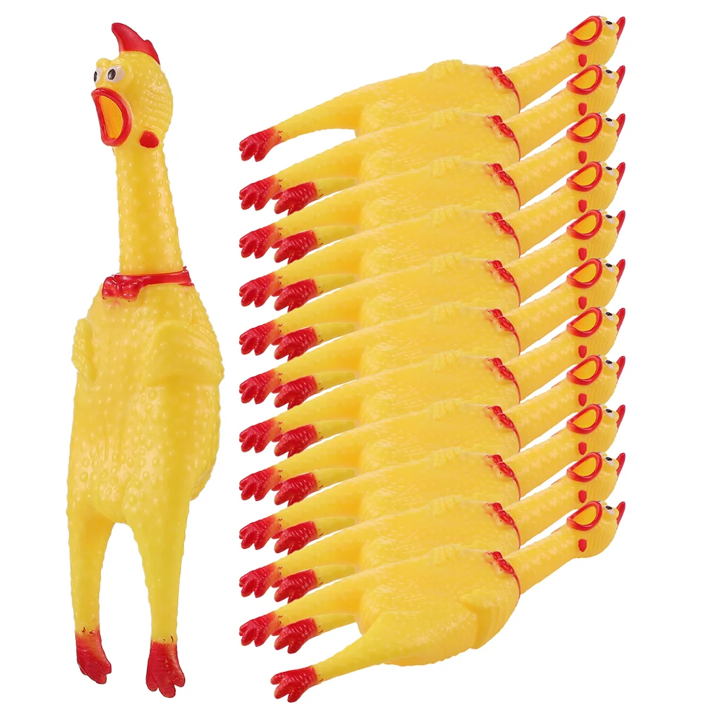 

Screaming Chicken Toy Funny Pranks Shrilling Noisemaker Dog Chew Squeaky Relax Toys Friends Vinyl