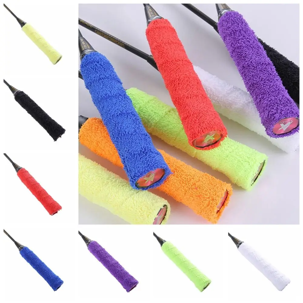 

Breathable Over Grip Sweatband Sweat-absorbent Soft Fishing Rod Overgrips Anti-slip Towel Sweat Band Grip Tape Badminton