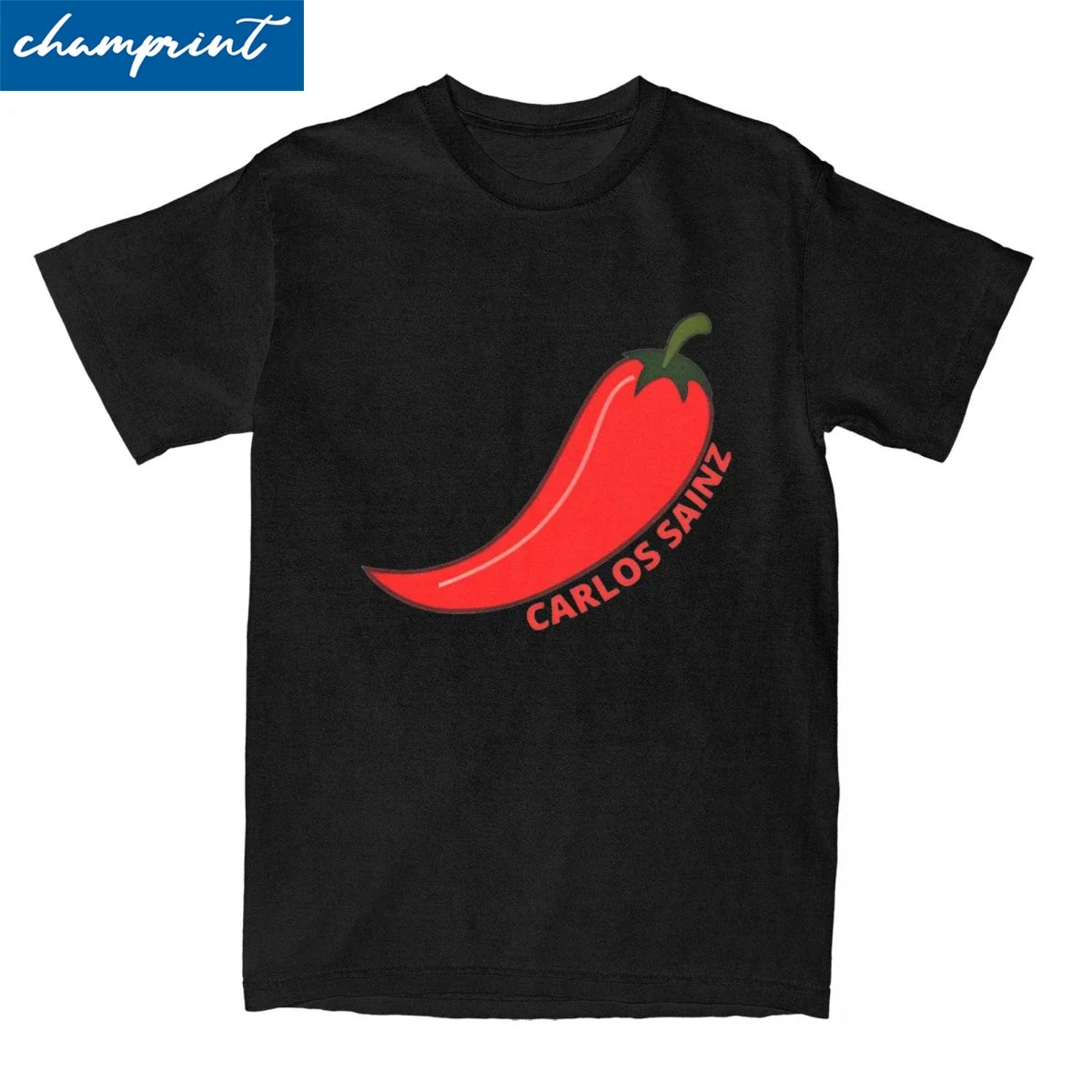 Men Women's Chili Carlos Sainz T Shirt Pure Cotton Clothes Funny Short Sleeve Round Collar Tee 4XL 5XL 6XL T-Shirt