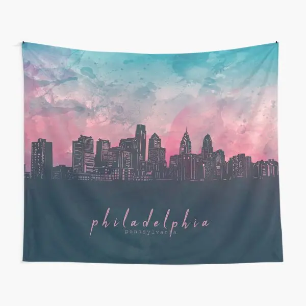 

Philadelphia Skyline Tapestry Bedroom Decor Printed Room Wall Beautiful Mat Blanket Home Art Hanging Decoration Towel Travel