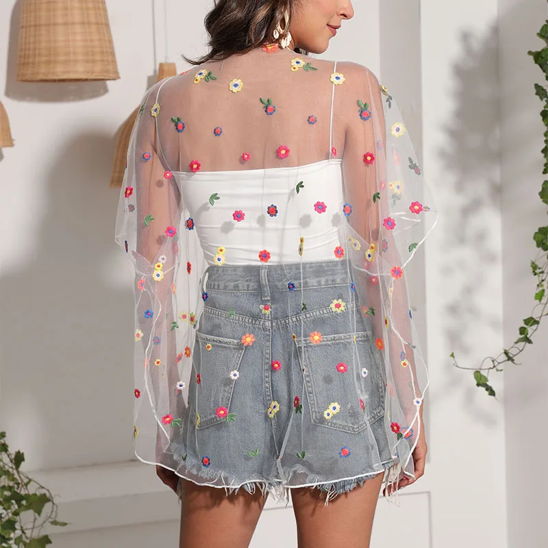 Очаровательная женская накидка одежда для плавания открытая рубашка с коротким