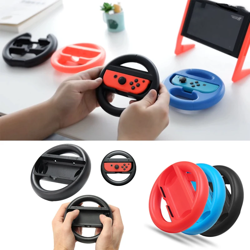 

For NintendoSwitch Accessories Racing Steering Wheel Handle Grips Joycon Caps for Nintendo Switch NS Gamepad Racing Simulator