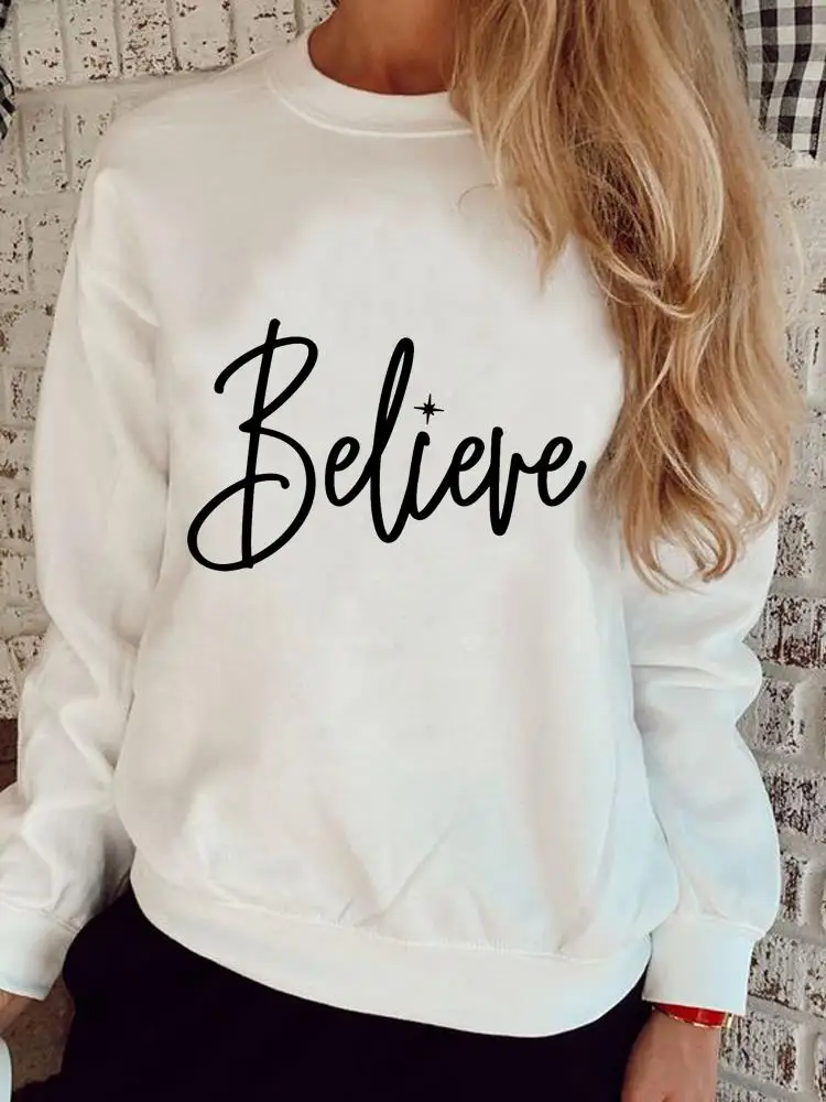 

Letter Lovely Cute 90s Pullovers Women Merry Christmas Graphic Sweatshirts Happy New Year Print O-neck Fashion Clothing