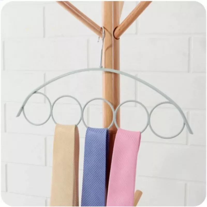 

5 Hole Scarf Wraps Shawl Storage Hanger Ring Rope Slots Holder Hook Ring Ties Hanger Belt Rack Scarves OrganizerHolder Hook
