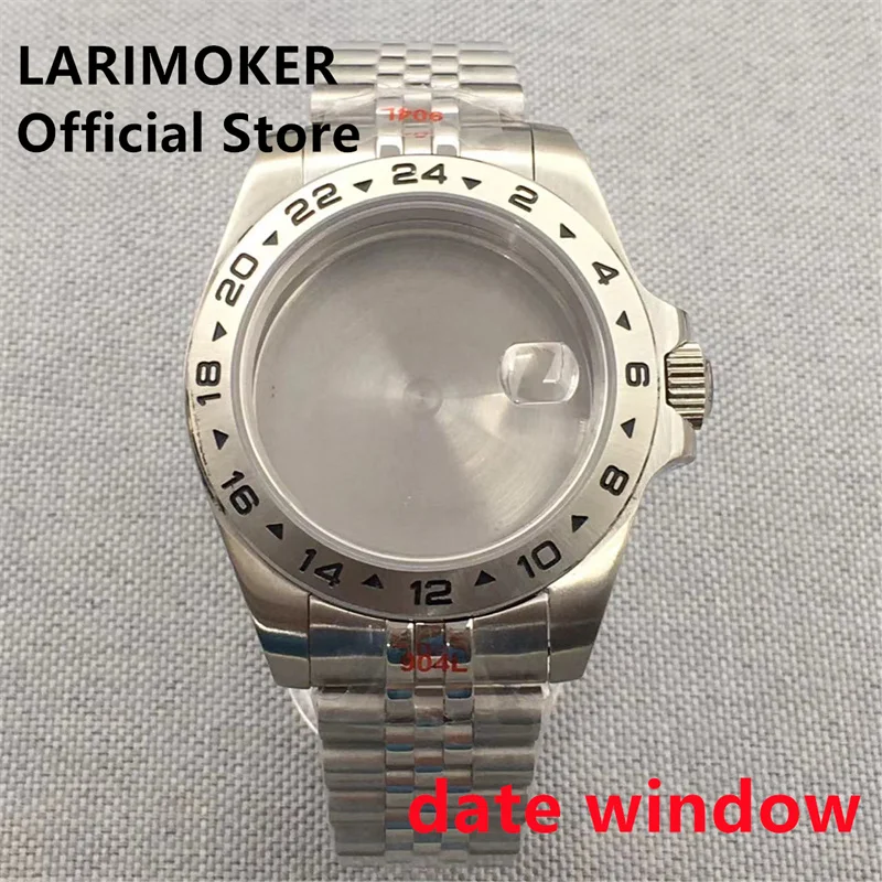 

LARIMOKER 43mm Sapphire Glass Date Oyster Bracelet Fit PT5000 NH34 NH35 ETA 2824 PT MIYOTA8215 Mingzhu2813 DG3804 Movement