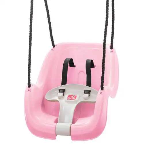 

Infant to Toddler Swing, Durable Weather-Resistant Kids Outdoor Toy, Pink