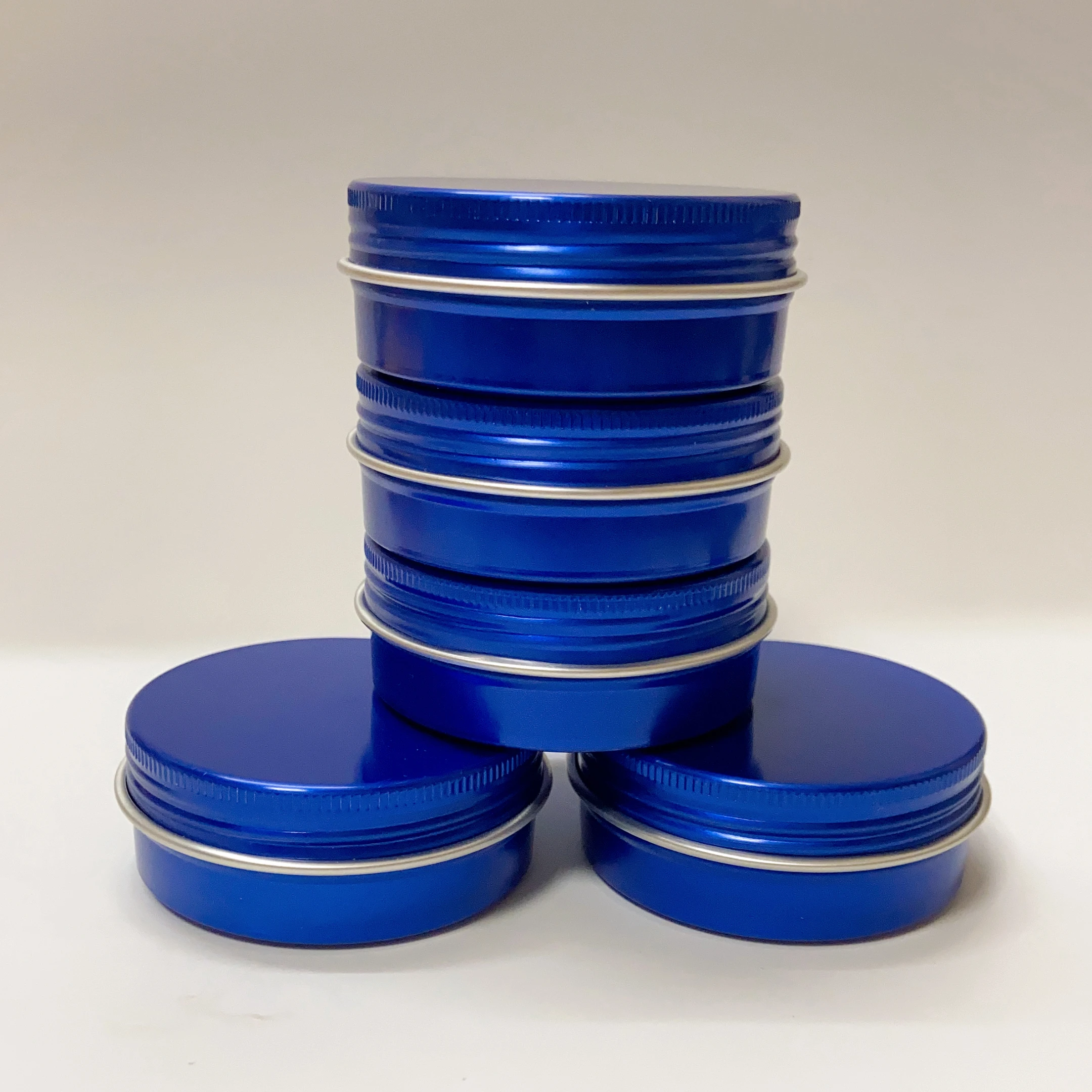 50 шт. голубые пустые косметические контейнеры для теней 60 г