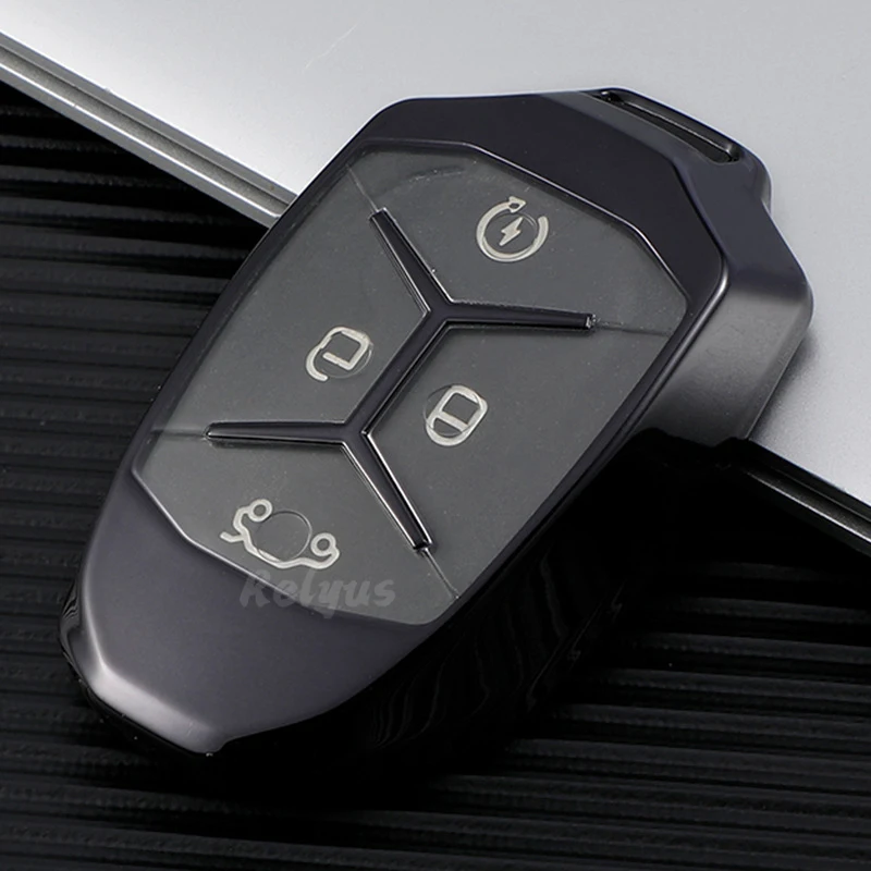 

TPU Transparent Car Key Cover Case for LYNK&CO 01 PHEV 02 03 05 2017 2018 Key Protective Chain Auto Accessories