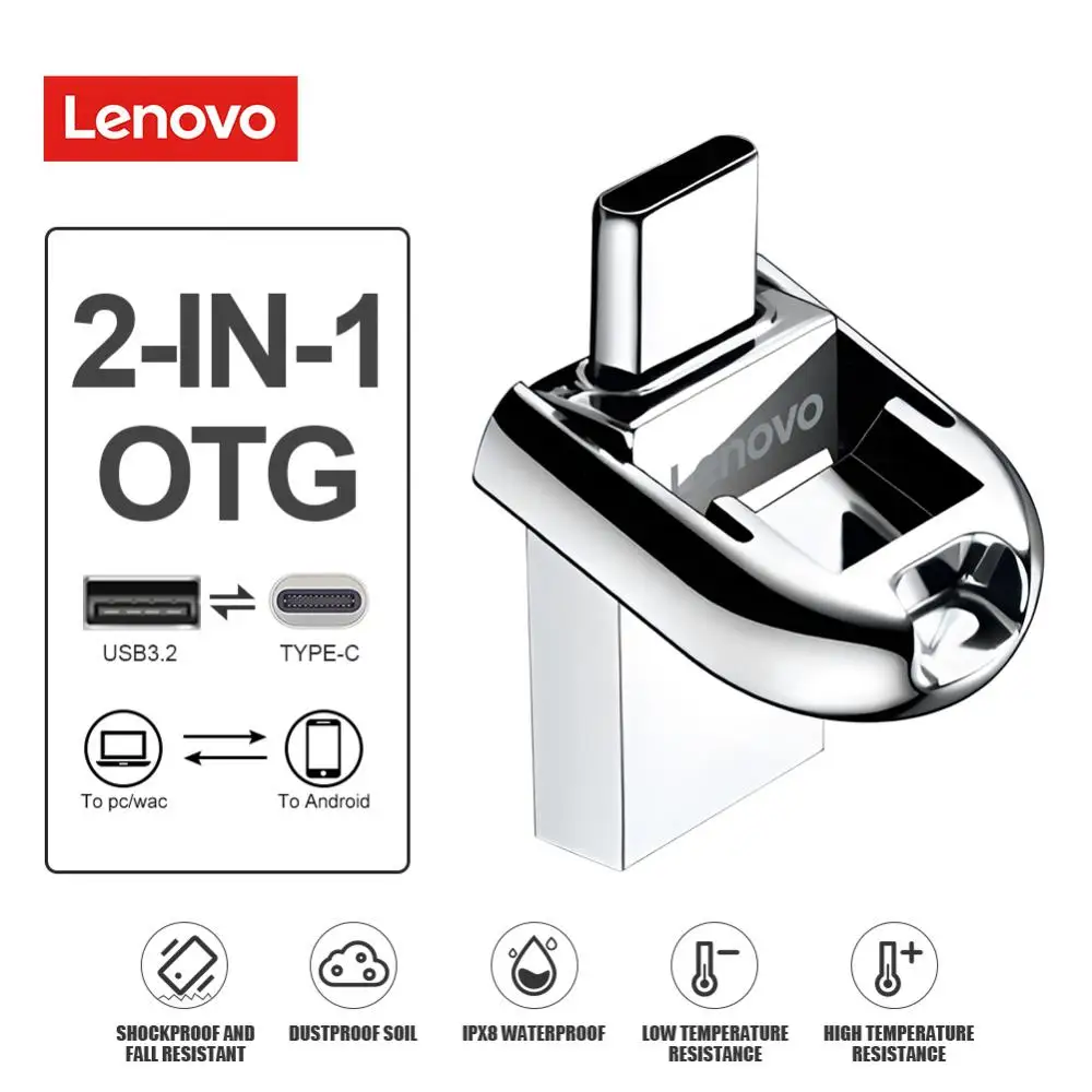 

Lenovo 2 ТБ флэш-накопитель 256 ГБ USB флэш-накопитель 512 ГБ 1 ТБ 128 ГБ USB 3,2 высокоскоростная передача флэш-диск для компьютера мобильного телефона