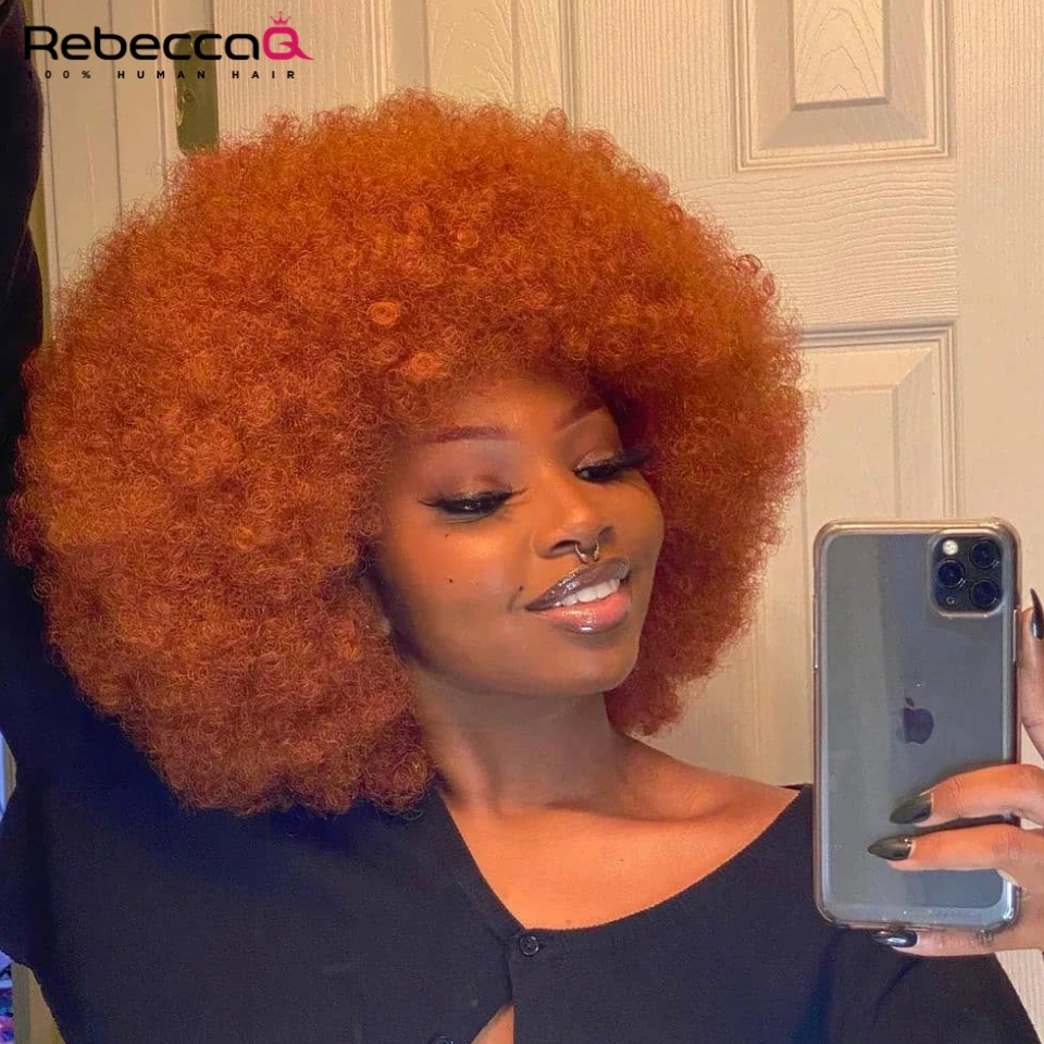 Короткие афро-кудрявые вьющиеся парики для чернокожих женщин QVR Африканские