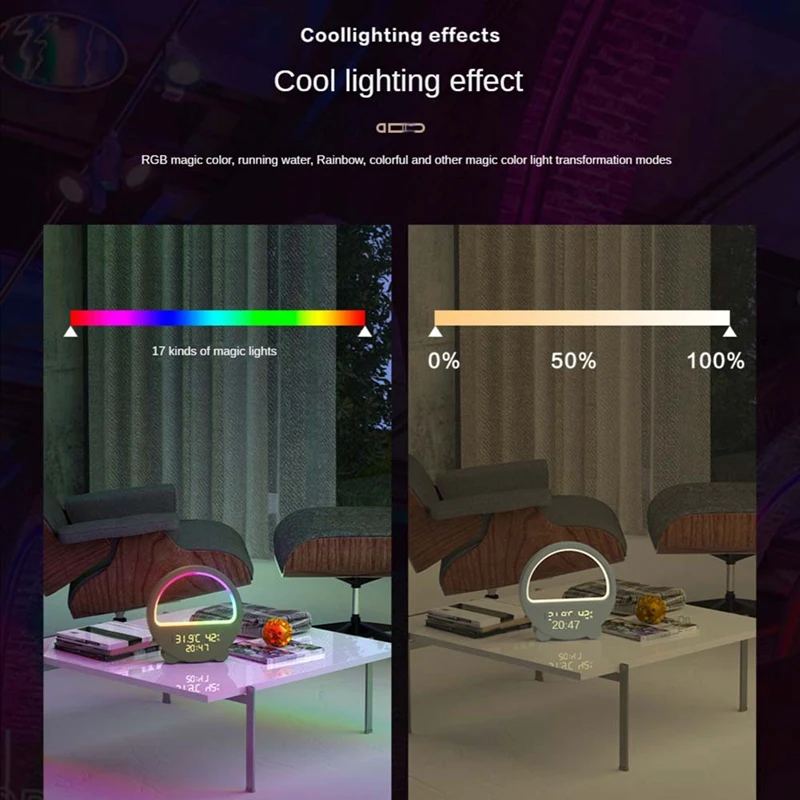 Интеллектуальный дисплей температуры и влажности управляемый звуком ночник для