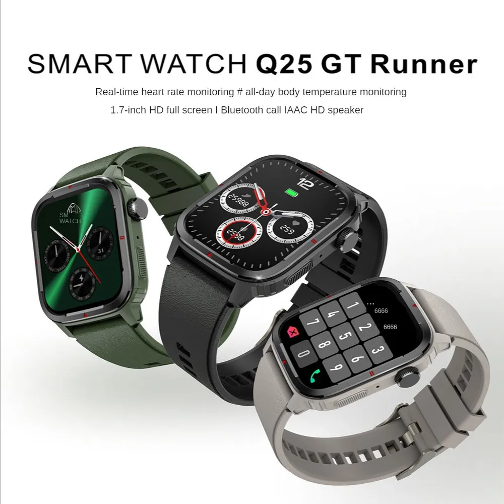 

2022 New Q25 Smart Watch Bluetooth Calling Heart Rate Blood Pressure Body Temperature Detection Blood Oxygen Multi-sports