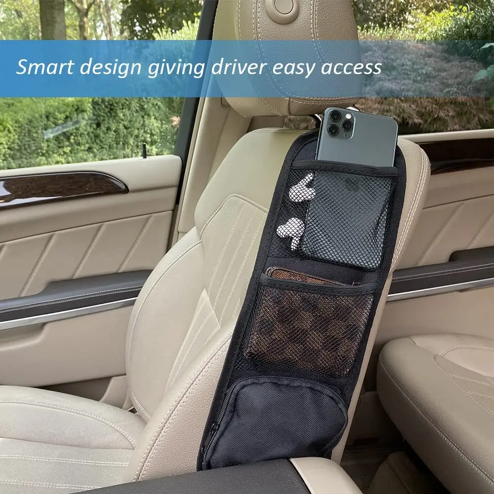 

Car Seat Organizer Auto Seat Side Storage Hanging Bag Multi-Pocket Drink Holder Mesh Pocket Car Styling Organizer