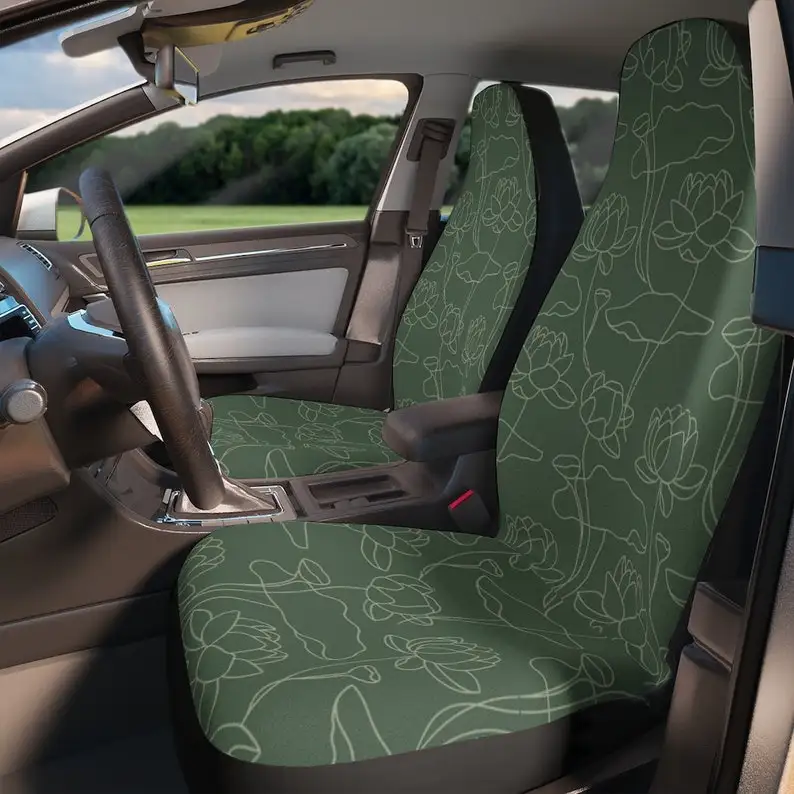 

Green Modern Art Car Seat Covers | Custom
