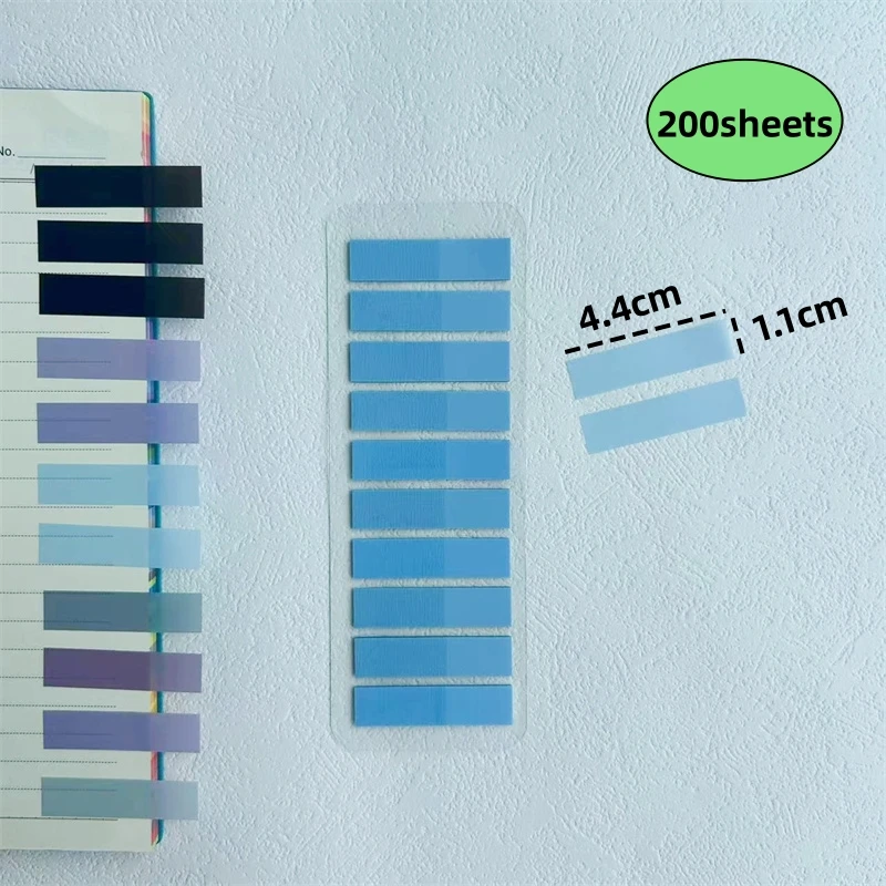 

200 листов прозрачных липких заметок, самоклеящаяся Аннотация, чтение книг, закладок, таблеток, блокнот, эстетические канцелярские принадлежности