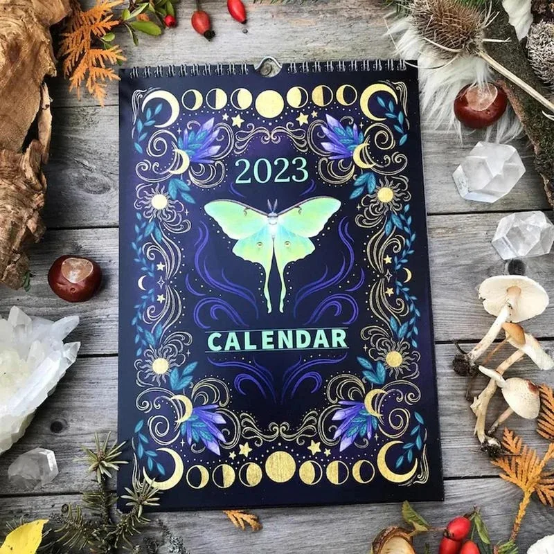 

2023 Creative Dark Forest Lunar Calendar Wall Calendar Diary Learning Work Daily Calendar Time Planning Wall Decor New Year Gift