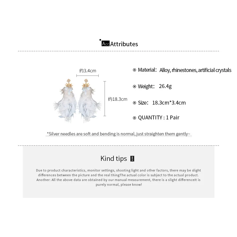 NISHIZAWA серьги с перьями в виде ромба и бриллиантов модные темпераментные для