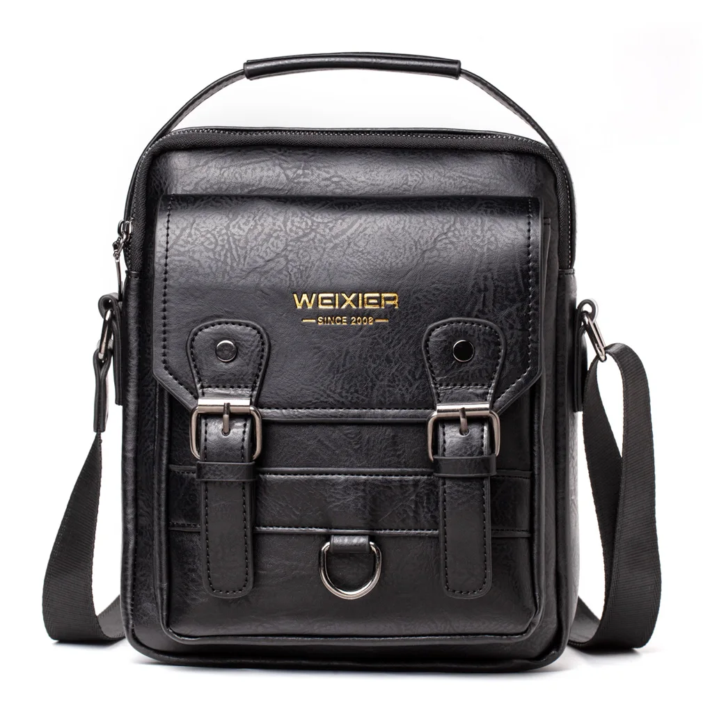

Leather Shoulder Messenger Handbag for Men Travel Outdoor Business Crossbody Pack Wallet Phone Casual Pouch Briefcase Hand Bag
