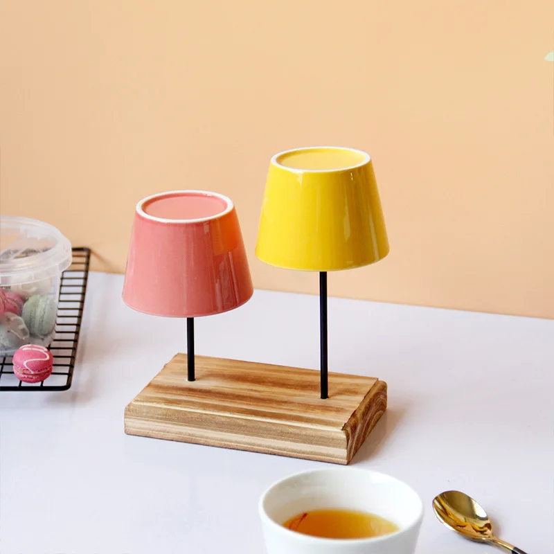 Минималистичный керамический чайный набор, 2 чашки + 1 деревянная основа, металлический кронштейн, бытовая и офисная кофейная кружка, украшение для гостиной, посуда для напитков Минималистичный керамический чайный набор, 2 чашки + 1 деревянная основа, металлический кронштейн, бытовая и офисная кофейная кружка, украшение для гостиной, посуда для напитков