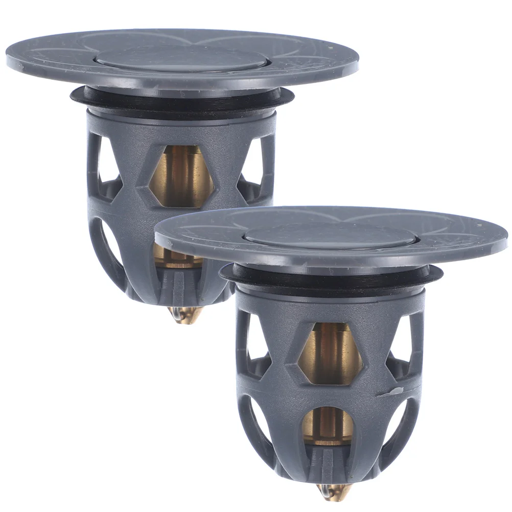 

2 Pcs Drain Jumper Core Sink Drain Plug Bathroom Sink Stoppers Bathtub Sink Stopper Push Type Toilet Stopper Copper Sink Plug