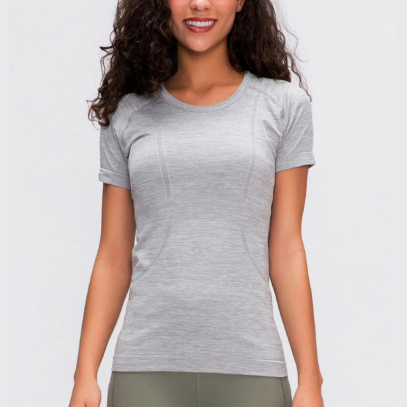 Women Sport T-shirt Sports Top Breathable Quick Dry Anti-sweat Fitness Shirt Crop Top T-shirts for Fitness and Yoga Sportswear