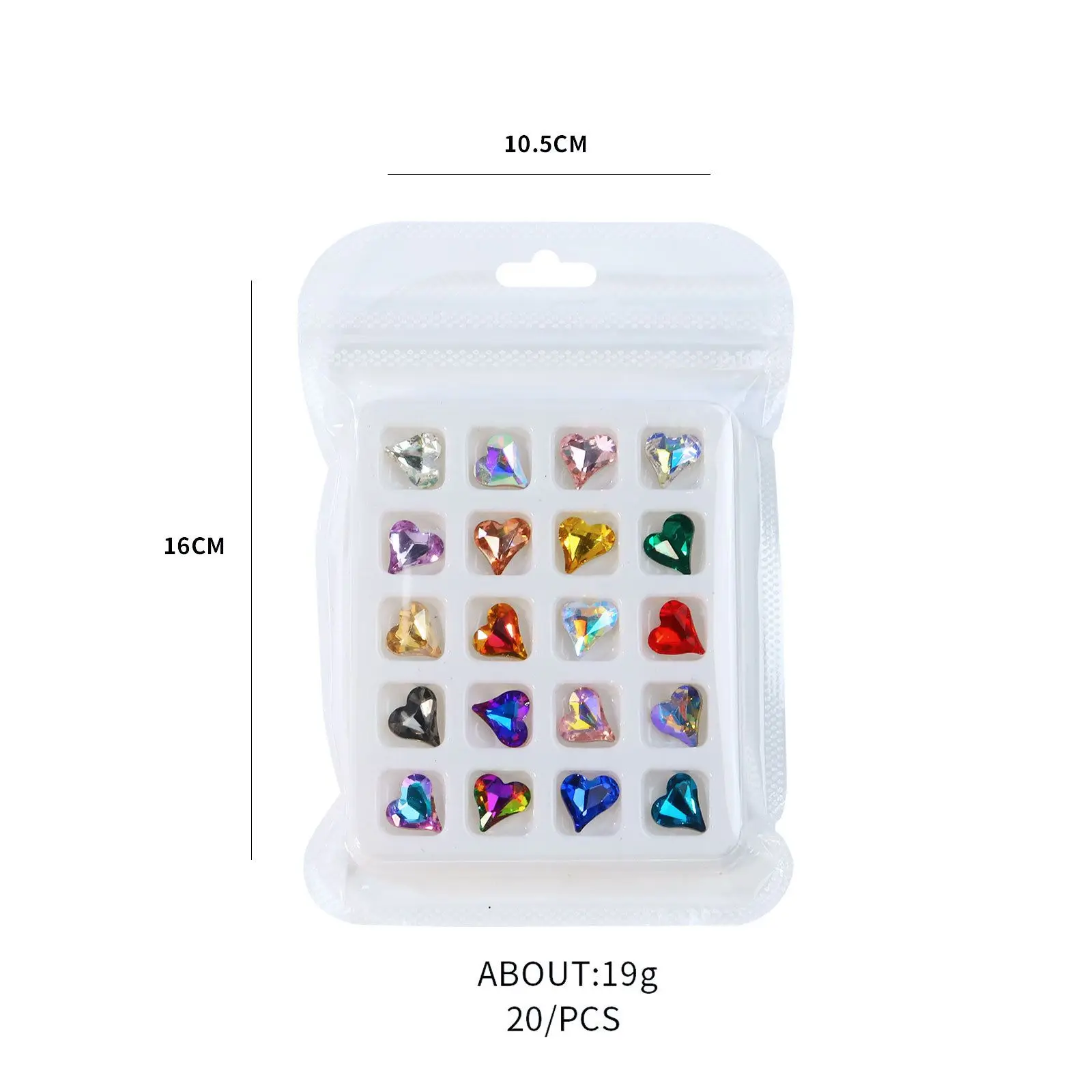 20 шт. украшения для дизайна ногтей самодельный клей в форме цветных радужных и