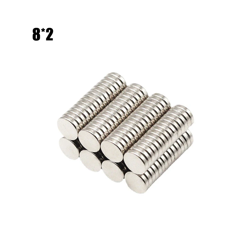 

30/50/80/100/120 Pcs 8x2mm Neodymium Magnet Round Rare Earth Magnet N35 NdFeB Magnet Super Strong imanes Permanent Magnetic Disc