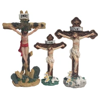 resin crafts crucifixion ornaments church home decorations resin ornaments of jesus cross
