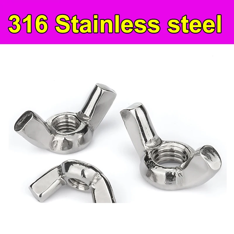 

Гайки-барашки нержавеющая сталь 304 316 DIN315 M3 M4 M5 M6 M8 M10 M12