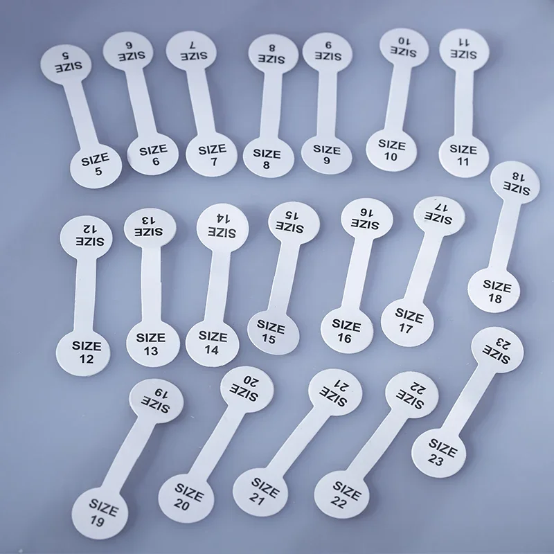 

Ring size paper Sticker label ring tag for rings sizable making jewerly accessories tags 100pcs /size