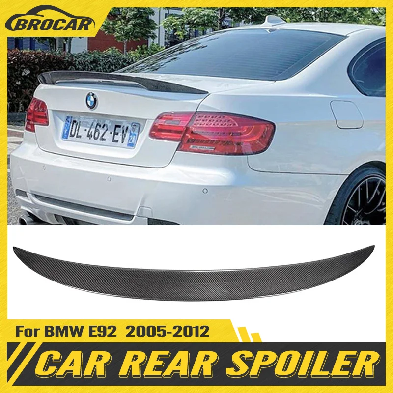 

For BMW 3 Series E92 & M3 2-Door Coupe Rear Spoiler Lip Wings Trunk Tail 2006-2013 320i 330i MP Style Real Carbon Fiber Spoiler