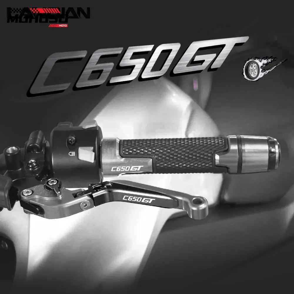 

Motorcycle Accessories Aluminum Brake Clutch Levers Handlebar Hand Grips Ends For BMW C650GT C650 GT 2011-2017 2014 2015 2016