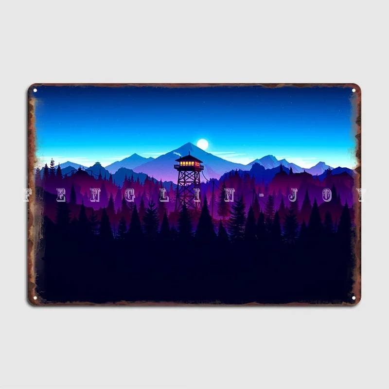 

Firewatch 7 Metal Sign Plaques Pub Bar Cave Personalized Tin Sign Poster