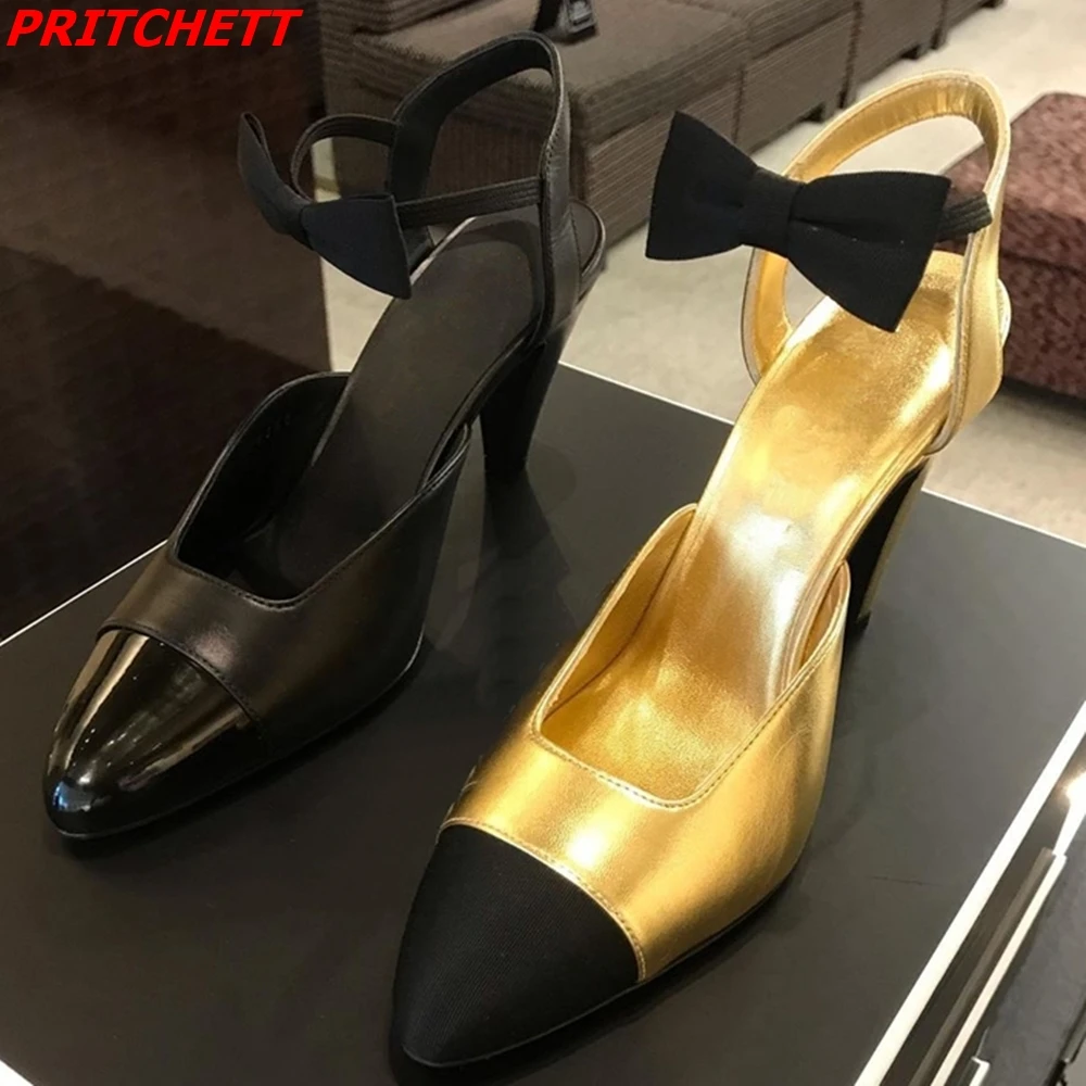 Butterfly Knot Decoration Slip On Women Pumps Pointed Toe Slingback High Heels Shoes 2023 Casual/Party/Wedding Fashion Pumps