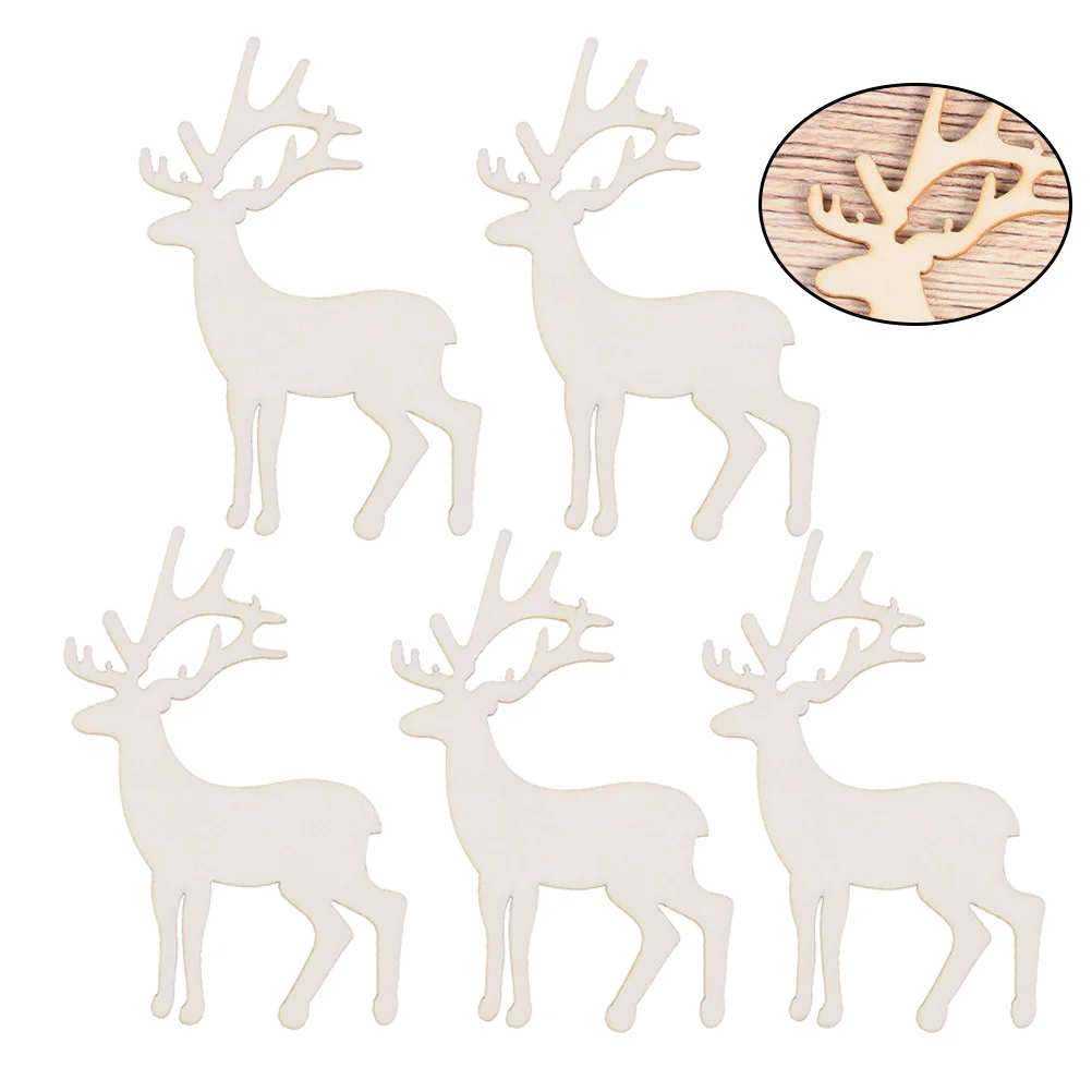 

10pcs Slices Kids Wedding Festival for Piece Ornament Creative Sika Deer Painting DIY Graffit