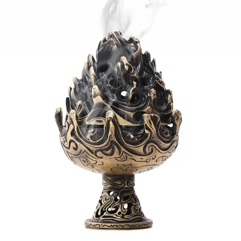 

Ceramic Incense Burner Holder Mountain Shape Incense Buddhist Home Decor Tearoom Yoga Aromatherapy Room Desktop Ornaments