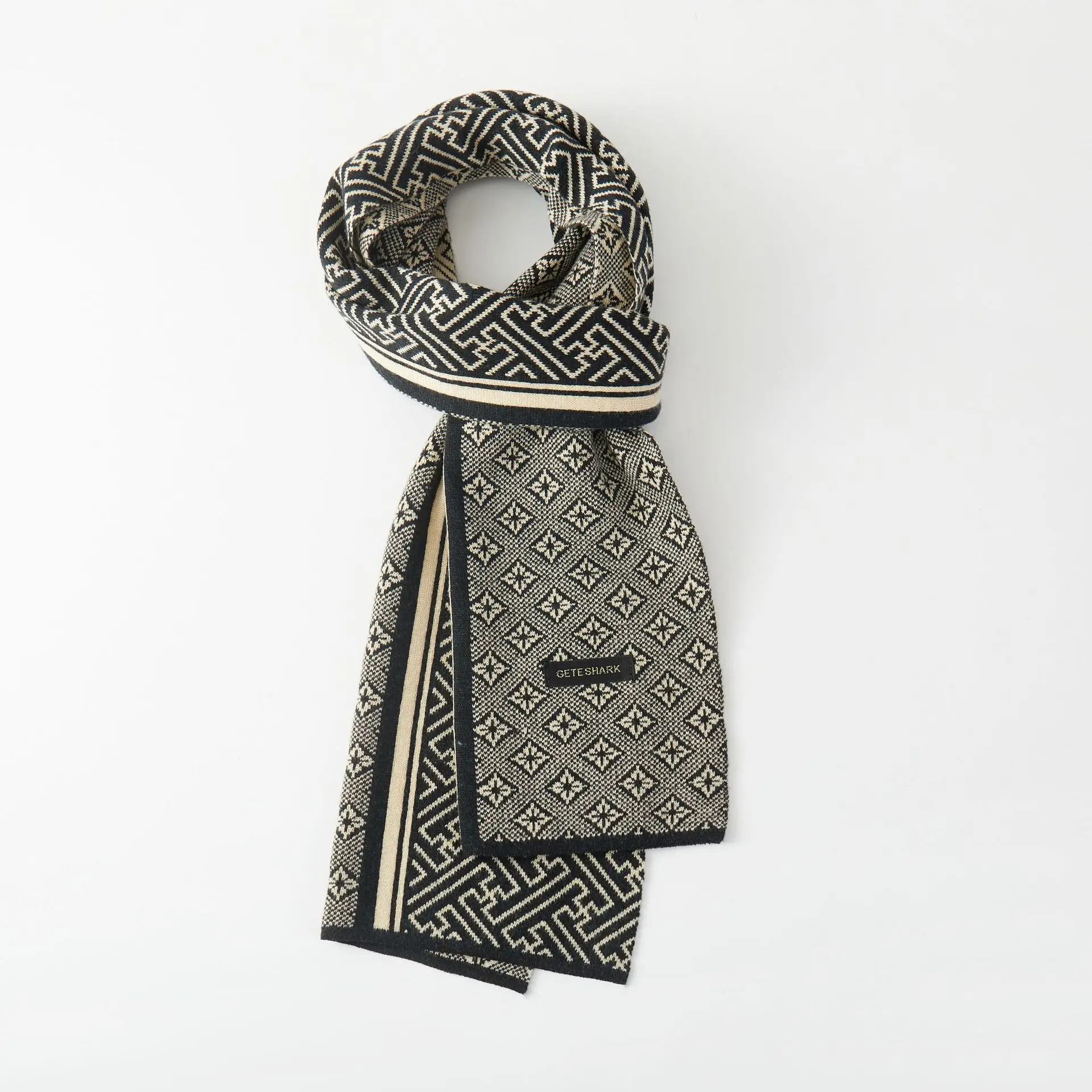 Мужские и женские походные шарфы в британском стиле кашемировый теплый шарф