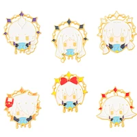 anime two dimensional brooch game commemorative doll shape clothing accessories backpack brooch badge lapel pins