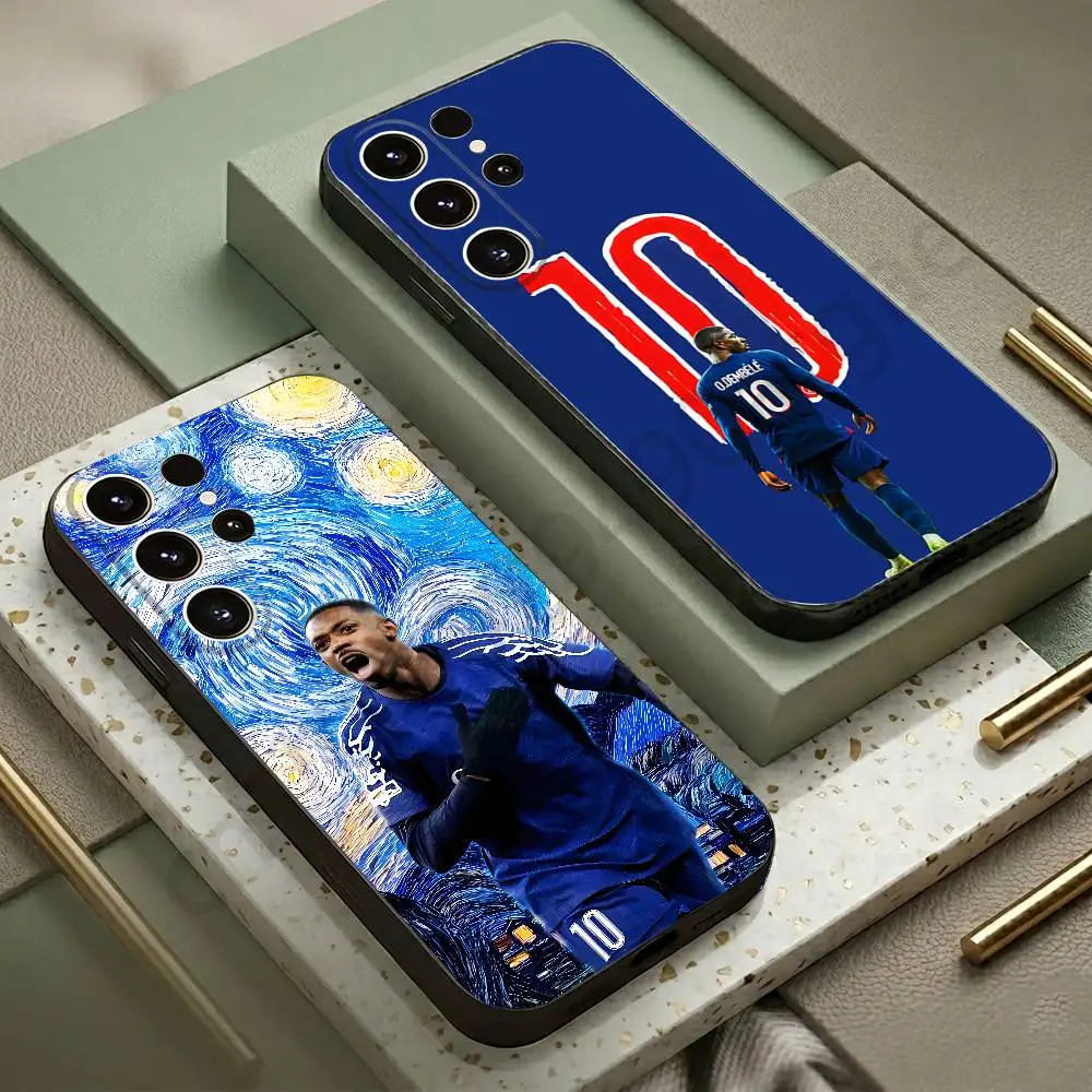 Фото Чехол для телефона Football 10 для Samsung S20, D-Dembele-S 21,22,23,24,25,26 Ultra, Plus, Lite, FE, черный мягкий чехол №1